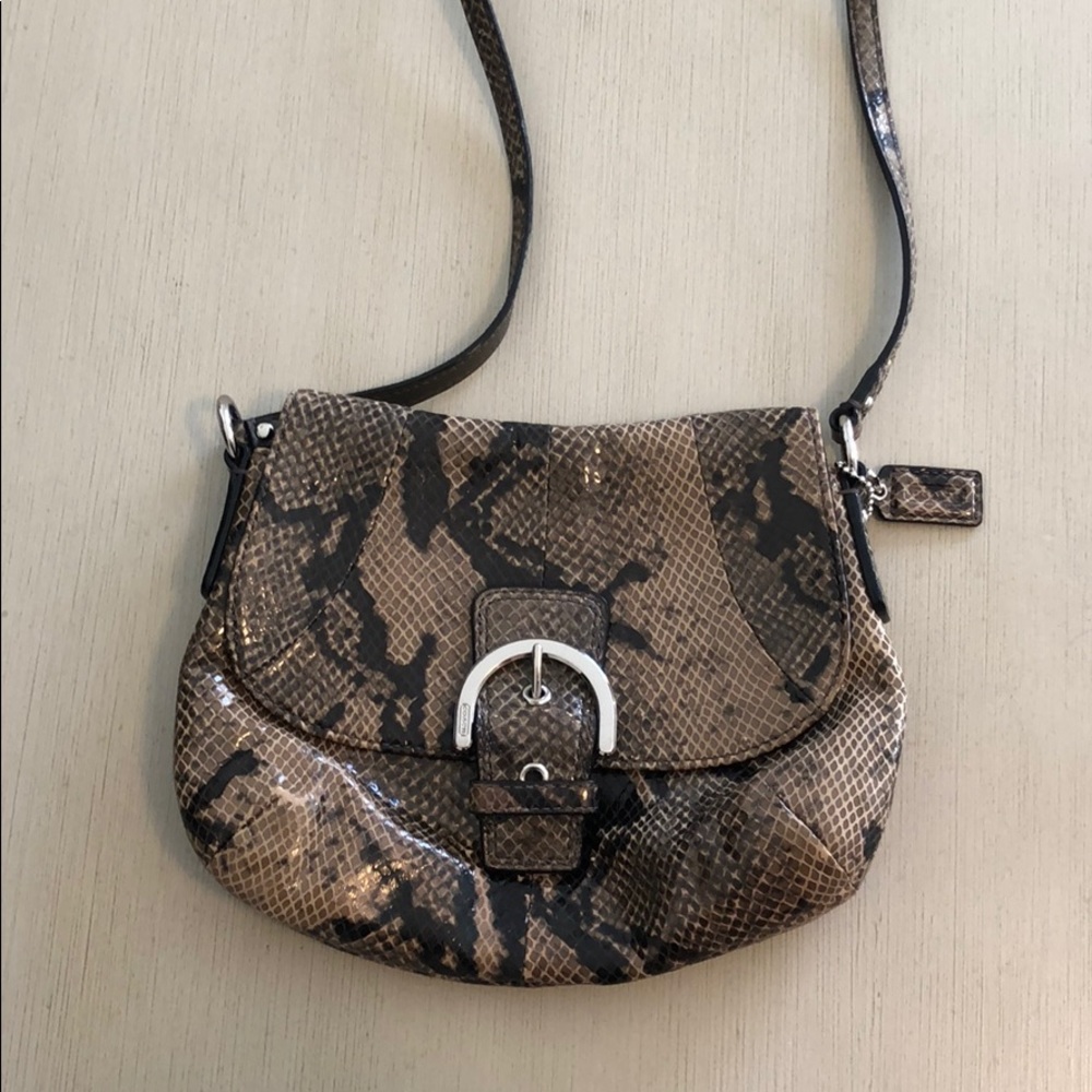 Coach Python Embossed Crossbody Bag - image 1